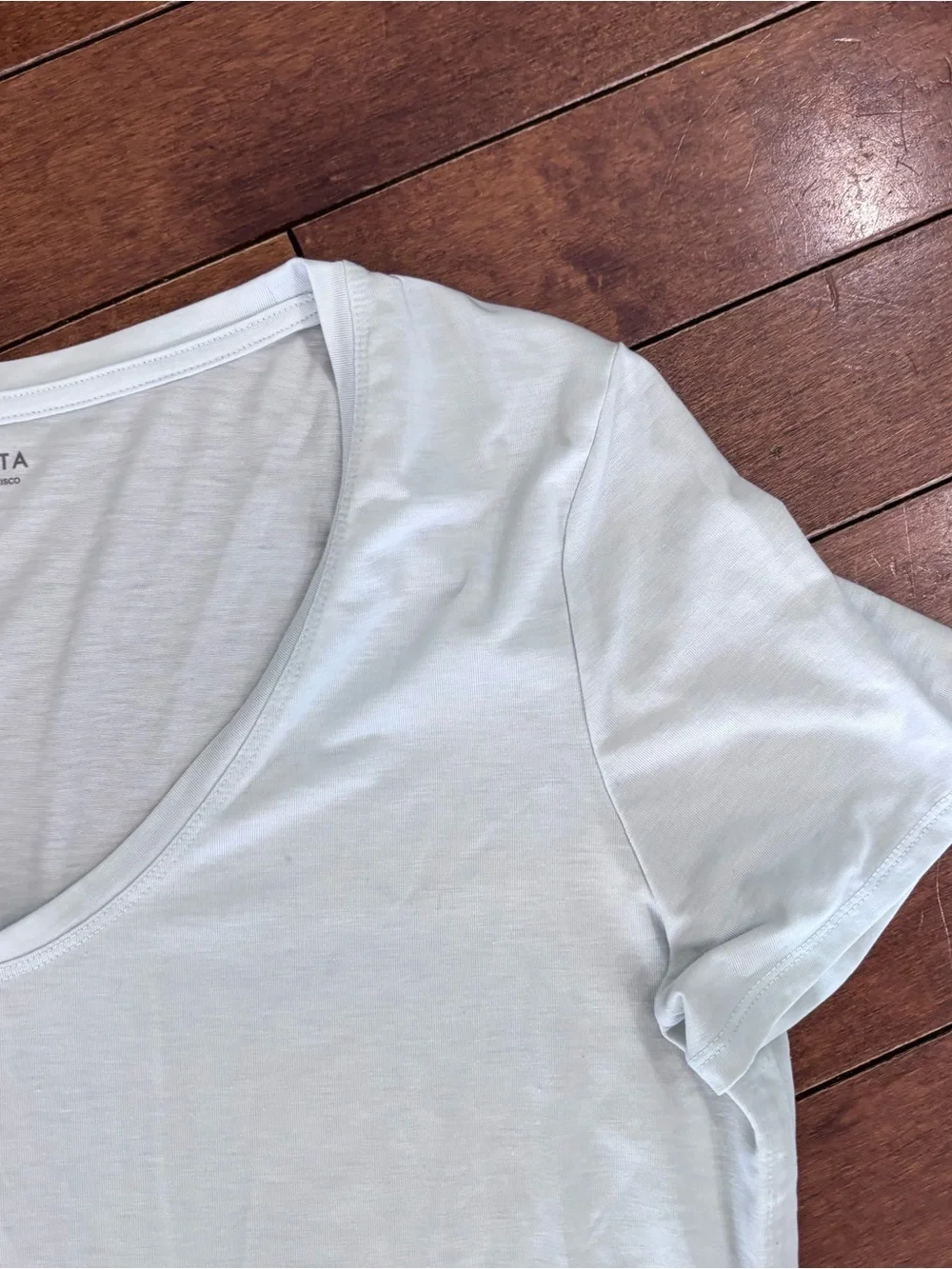 Athleta Women's Scoop Neck Tee in Pale Blue - Picture 5 of 9